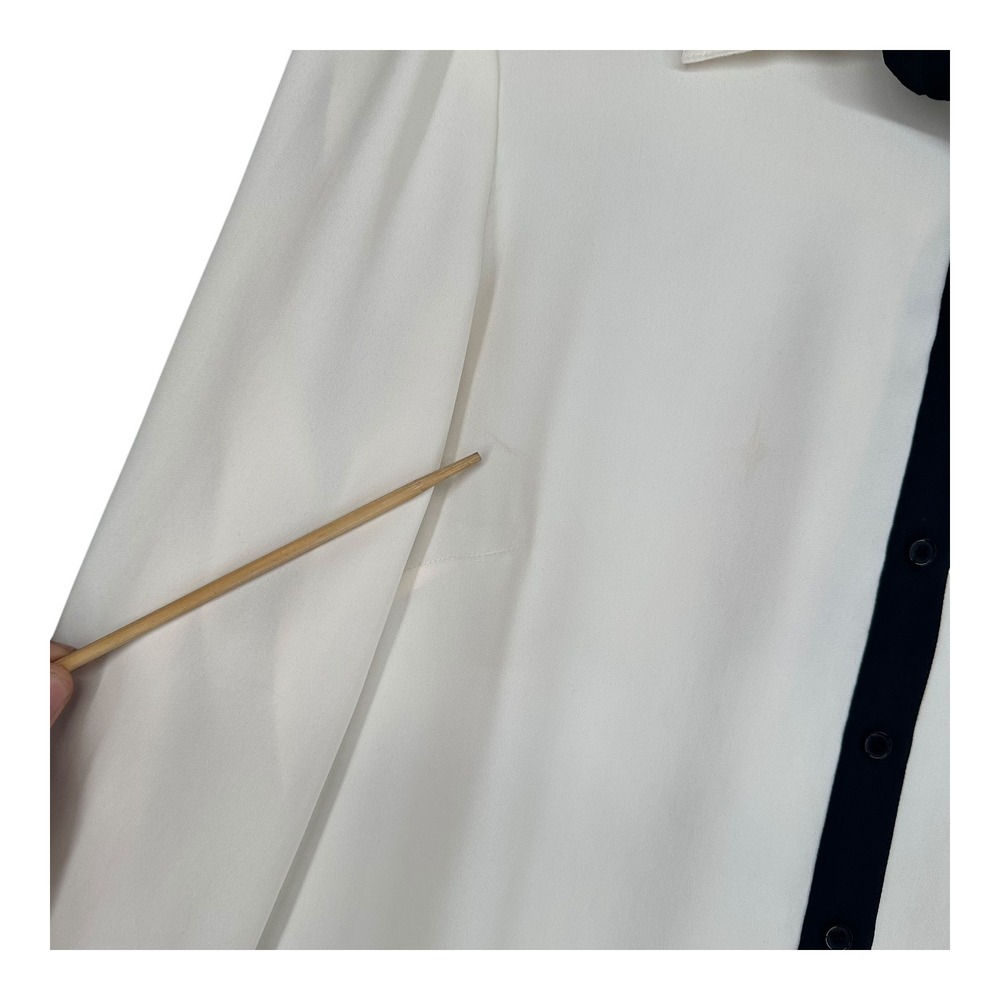 Talbots M Medium Colorblock Button Oversized Blou… - image 8